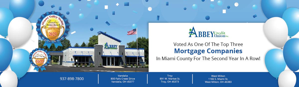 Voted Miami County's 2nd Best Mortgage Company And 3rd Best Bank/Credit Union Located In Vandalia, Troy, & West Milton (Now Open!)