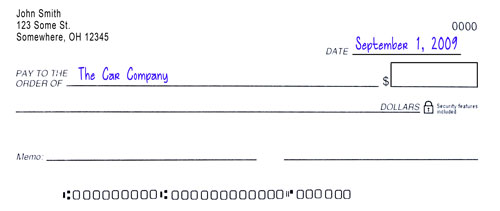 How to write cash check