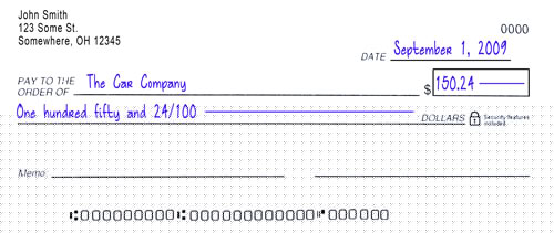 Step 3: Write the Word form of the Amount to be Paid