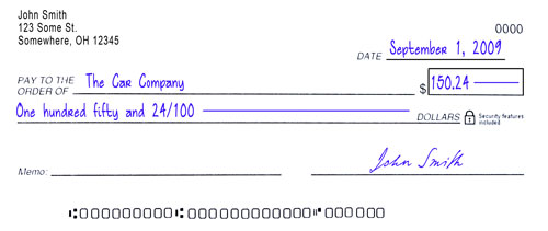 How to Write A Check: Fill Out A Check