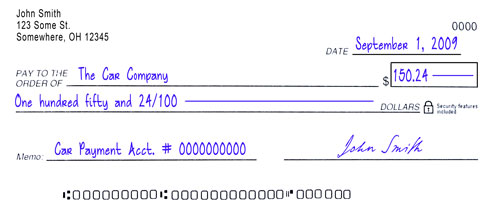 How to write an amount in a check